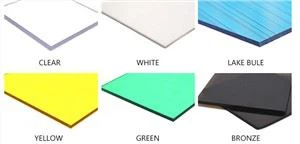 Platta ark av polykarbonat med runda hörn